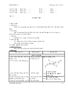 Giáo án Hình học lớp 8 từ tiết 13 đến tiết 24