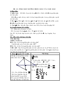 Giáo án Hình học lớp 8 từ tiết 41 đến tiết 45