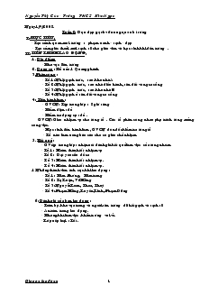 Giáo án lao động Trường THCS Kim Ngọc