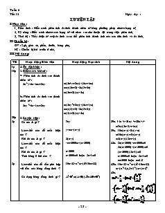 Giáo án môn Đại số lớp 8 - Tiết 12: Luyện tập