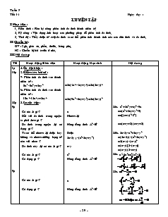 Giáo án môn Đại số lớp 8 - Tiết 14: Luyện tập