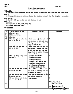 Giáo án môn Đại số lớp 8 - Tiết 19: Ôn tập chương 1