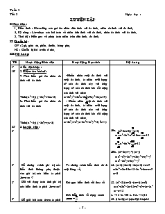 Giáo án môn Đại số lớp 8 - Tiết 3: Luyện tập