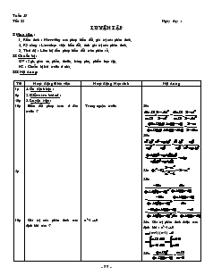 Giáo án môn Đại số lớp 8 - Tiết 35: Luyện tập