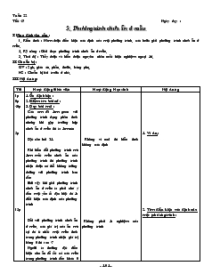 Giáo án môn Đại số lớp 8 - Tiết 47: Phương trình chứa ẩn ở mẫu