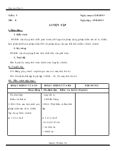 Giáo án môn Đại số lớp 8 - Tuần 3 - Tiết 8: Luyện tập