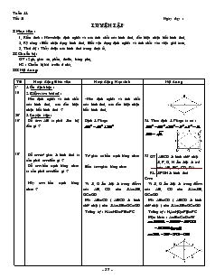 Giáo án môn Hình học lớp 8 - Tiết 21: Luyện tập