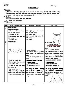 Giáo án môn Hình học lớp 8 - Tiết 23: Luyện tập