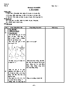 Giáo án môn Hình học lớp 8 - Tiết 26: Đa giác