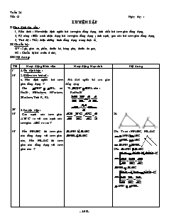 Giáo án môn Hình học lớp 8 - Tiết 43: Luyện tập