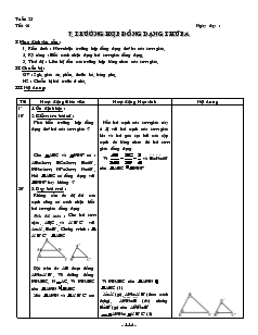 Giáo án môn Hình học lớp 8 - Tiết 46: Trường hợp đồng dạng thứ ba