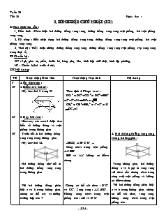 Giáo án môn Hình học lớp 8 - Tiết 56: Hình hộp chữ nhật (tiếp)