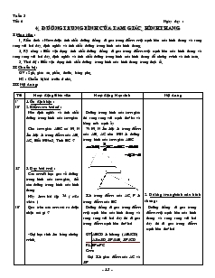 Giáo án môn Hình học lớp 8 - Tiết 6: Đường trung bình của tam giác, hình thang