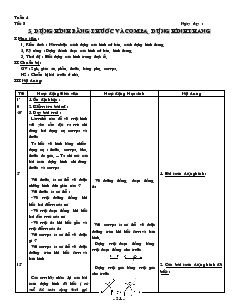 Giáo án môn Hình học lớp 8 - Tiết 8: Dựng hình bằng thước và compa, dựng hình thang