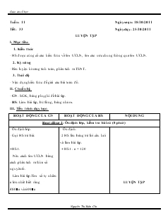 Giáo án môn Số học lớp 6 - Tuần 11 - Tiết 33: Luyện tập