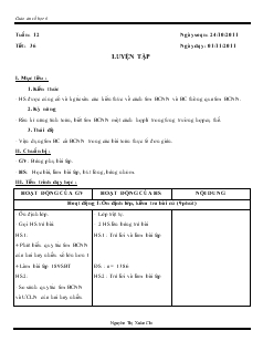 Giáo án môn Số học lớp 6 - Tuần 12 - Tiết 36: Luyện tập