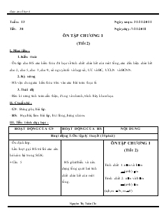 Giáo án môn Số học lớp 6 - Tuần 13 - Tiết 38: Ôn tập chương I (Tiếp)