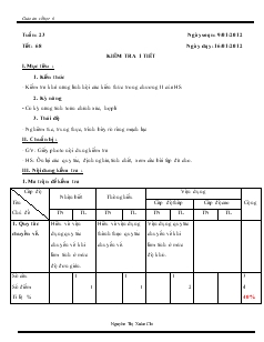 Giáo án môn Số học lớp 6 - Tuần 23 - Tiết 68: kiểm tra 1 tiết