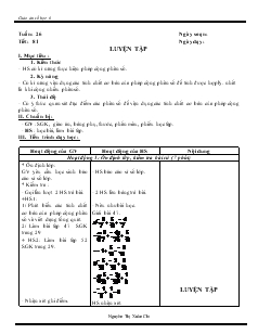 Giáo án môn Số học lớp 6 - Tuần 26 - Tiết 81: Luyện tập