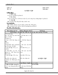 Giáo án môn Số học lớp 6 - Tuần 27 - Tiết 83: Luyện tập