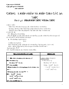 Giáo án môn Toán học 8 năm 2009 - 2010