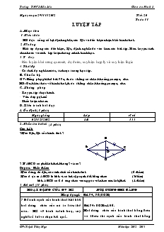 Giáo án môn Toán học 8 - Tiết 20 đến tiết 25