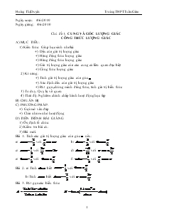 Giáo án Thi lại lớp 10