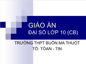 Giáo án Tiết 2 Mệnh Đề