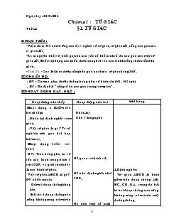 Giáo án Toán học 8 - Tiết 1 đến tiết 35