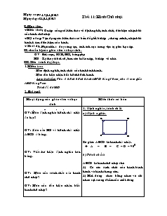 Giáo án Toán học 8 - Tiết 11: Hình Chữ nhật