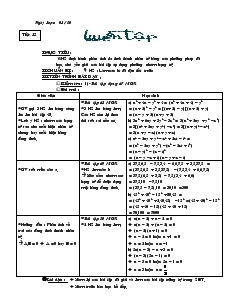 Giáo án Toán học 8 - Tiết 12: Luyện tập