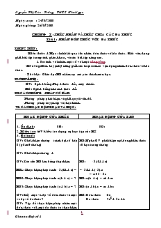 Giáo án Toán học 8 - Trường THCS Kim Ngọc