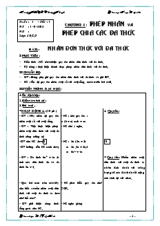 Giáo án Toán học 8 - Trường THCS Phương Thạnh