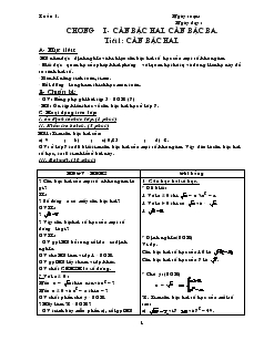 Giáo án Toán học lớp 9