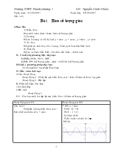 Giáo án Tự chọn bám sát toán 11