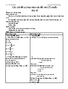 Giáo án Tự chọn lớp 10