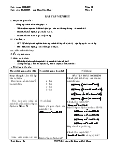 Giáo án tự chọn toán 11 THPT Định An- Gò Quao- Kiên Giang