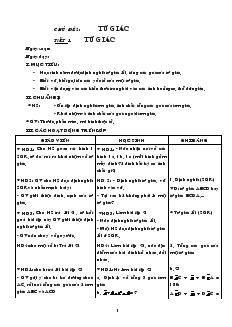 Giáo án Tự chọn Toán 8 - Chủ đề 2