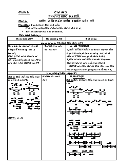 Giáo án Tự chọn Toán 8 - Chủ đề 3: Phân thức đại số - Bài 4: Biến đổi các biểu thức hữu