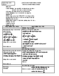 Giáo án Tự chọn Toán 8 (chuẩn)