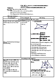 Giáo án Tự chọn toán 8 năm học 2009- 2010 Tiết 12 Bài toán chứng minh hình bình hành