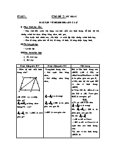 Giáo án Tự chọn toán 8 năm học 2009- 2010 Tiết 7 Bài tập về hình thang cân
