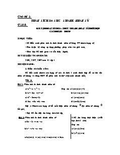 Giáo án Tự chọn toán 8 năm học 2009- 2010 Tiết 8 Bài tập phân tích đa thức thành nhân tử phối hợp các phương pháp
