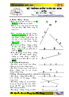 Hệ thống kiến thức cơ bản môn Hình học THCS