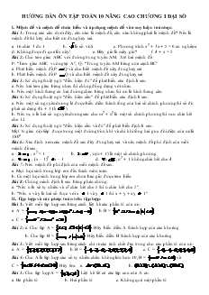 Hướng dẫn ôn tập toán 10 nâng cao chương I đại số