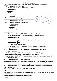 Ôn tập hình học 8 kỳ I