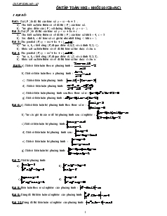 Ôn tập toán học kỳ I– khối 10 (cơ bản và nâng cao)
