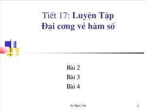 Thiết kế bài giảng Đại số 10 Tiết 17 Luyện Tập đại cương về hàm số