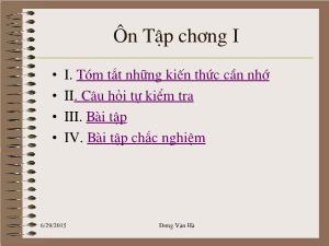 Thiết kế bài giảng Hình học 10 Ôn tập chương I