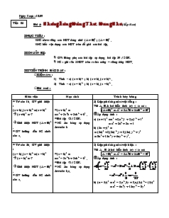 Tiết 66 - Bài 4: Những hằng đẳng thức đáng nhớ